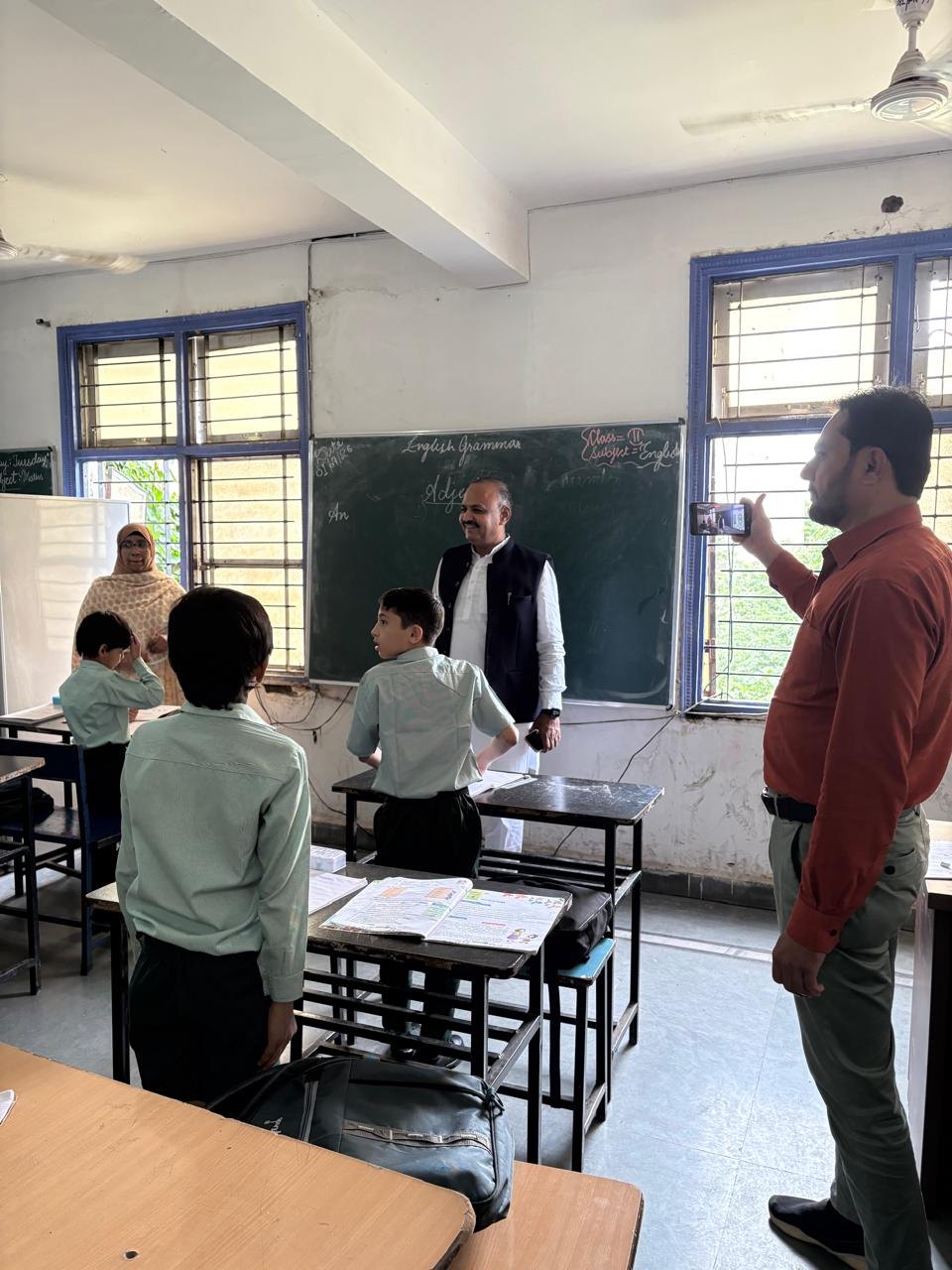 Waqf Chairman observing classroom learning activities